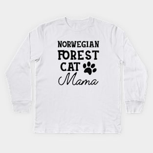 Norwegian Forest Cat Mama Kids Long Sleeve T-Shirt